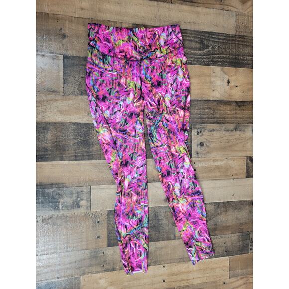 Lululemon Fast Free High Rise Tight 25" *Nulux Hyper Flow‎ Pink Multi Size 10 HR - Picture 2 of 9